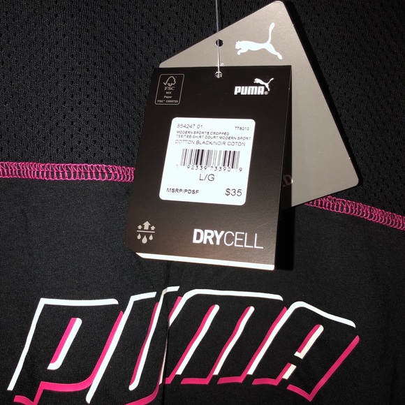 NWT Puma Mesh Crop Top - Picture 3 of 3